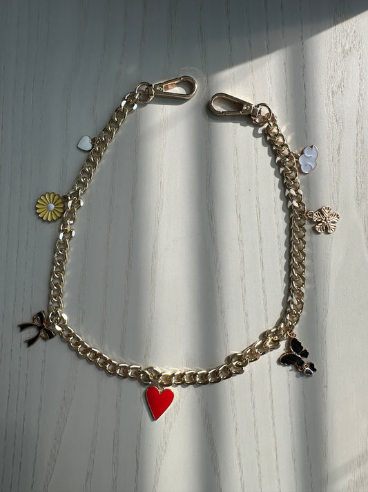 Red Heart Purse Chain