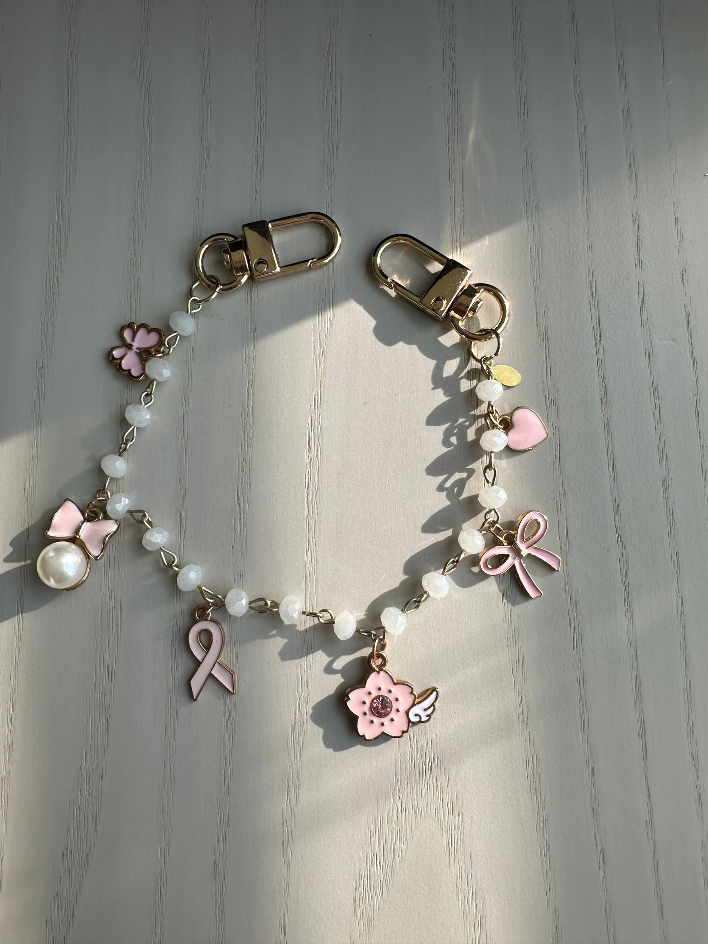 Pink Ribbon Purse Chain