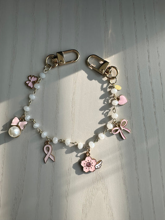 Pink Ribbon Purse Chain