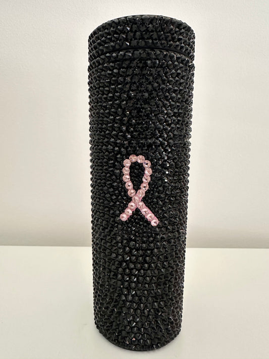 Black Pink Ribbon Tumbler